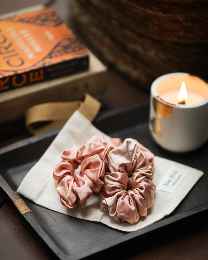 Mulberry Silk Scrunchies - Set of 3